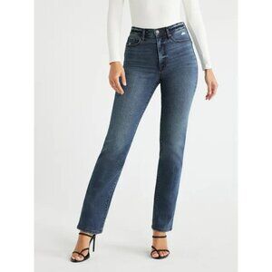 Slim Straight Super High Rise Sofia Vergar Women Jeans Eden 90s Light Distressed
